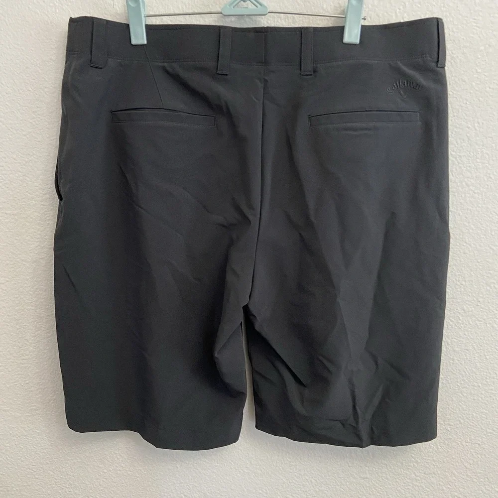 Callaway Men's Black Performance Chino Golf Shorts‎ Size 36 10in inseam Logo